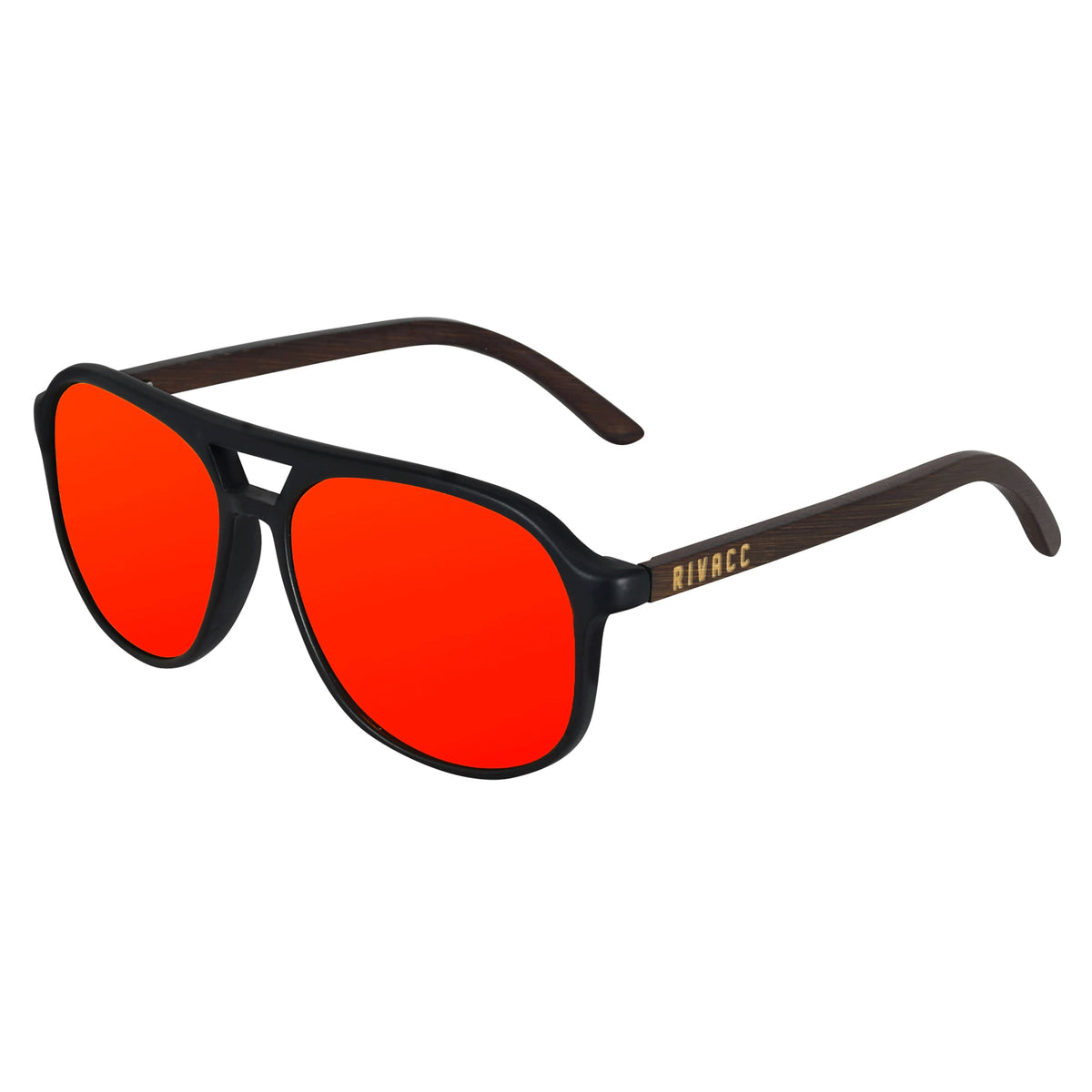 Lentes de Sol para Hombre MXSRR-007-4 Red UV400 Policarbonato Madera de  Bambú Sierra